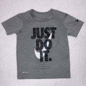 Nike dri fit 3t grey just do it short sleeve t-shirt